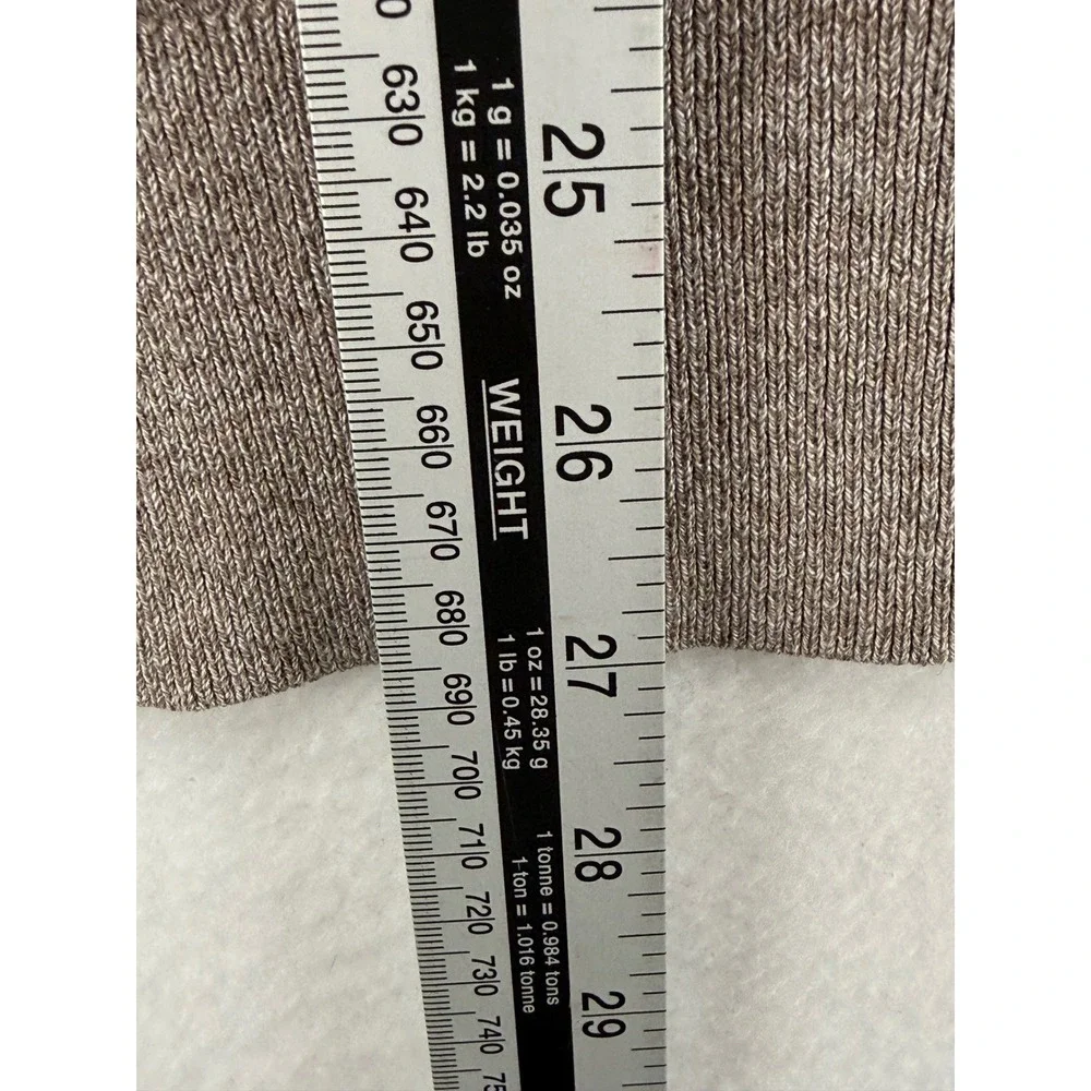 Banana Republic Sweater Mens Large Brown‎ Silk Cotton Cashmere V-Neck Knit
